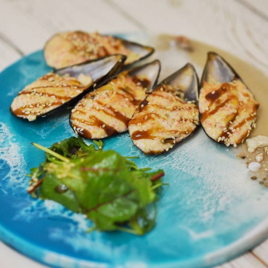 Запеченые мидии гигант